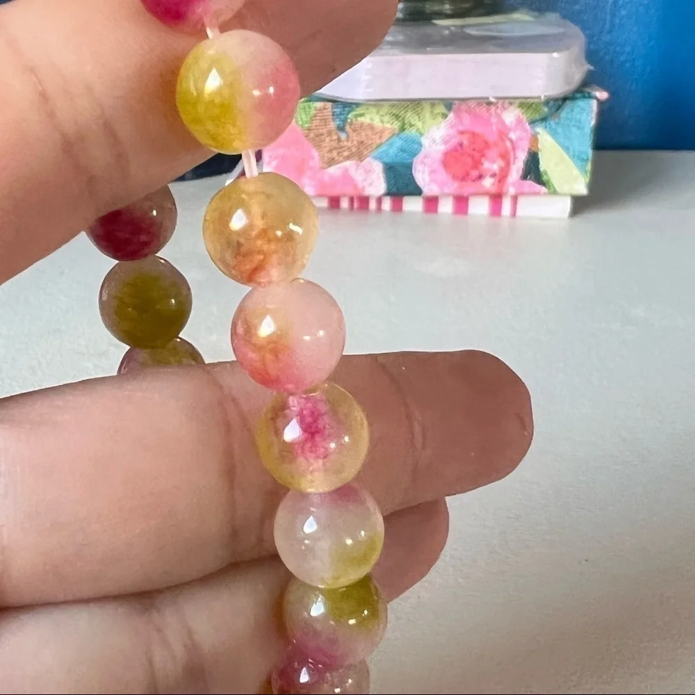 Natural Stone Beads 8mm Rose Red Jasper RounSemi precious natural stone bracelet